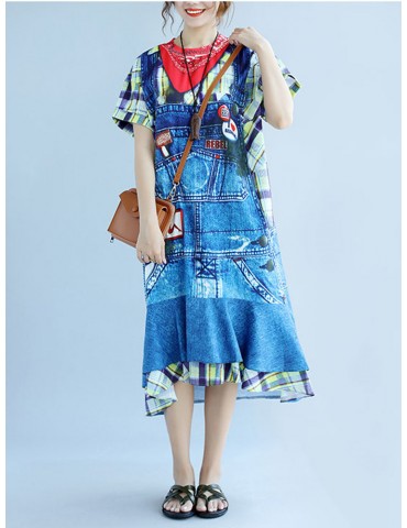 Casual Faux Twinset Women Dresses