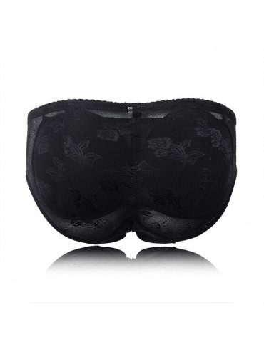 Women Sexy Seamless Floral Buttocks Up Panties Butt Hip Padded Lace Briefs Underwear