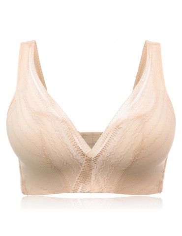Ice Silk Deep Plunge Side Support Wireless Bras