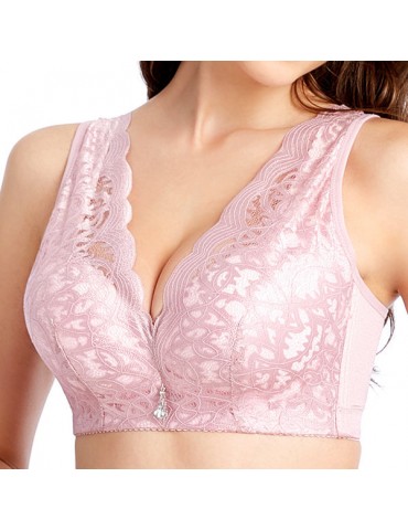 Deep Plunge Lace-trim Side Support Full Busted Bras