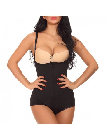 Comfy Front Zipper Tummy Slimming Open Crotch Shapewear