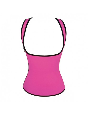 Plus Size Women Men Sexy Neoprene Sports Bustiers Body Shaper Vest Zip Corset