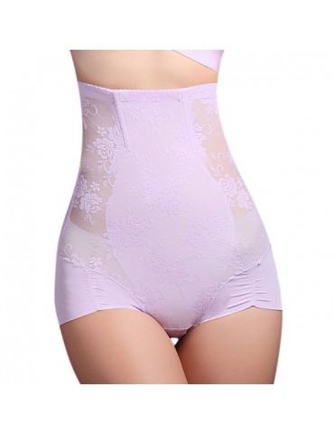 Breathable Lace High Waist Tummy Control Embroidery Shapewear