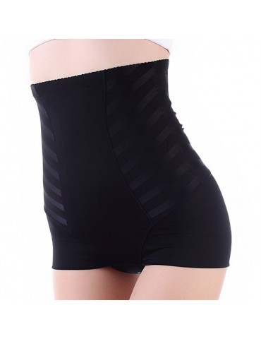 Comfy Soft Zebra Striped Belly Contol High Waist Shapewear For Women
