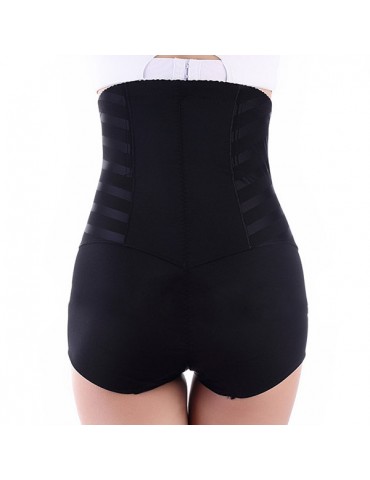Comfy Soft Zebra Striped Belly Contol High Waist Shapewear For Women