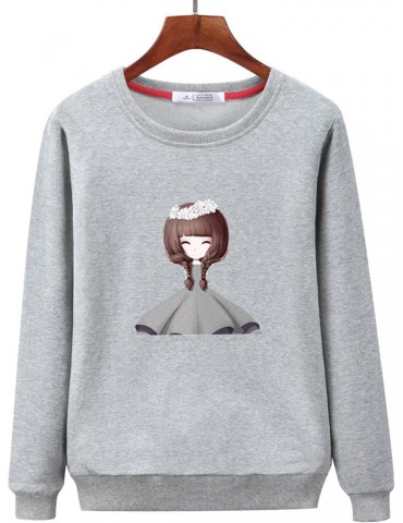 Print Girls Long Sleeve Crew Neck Sweatshirt